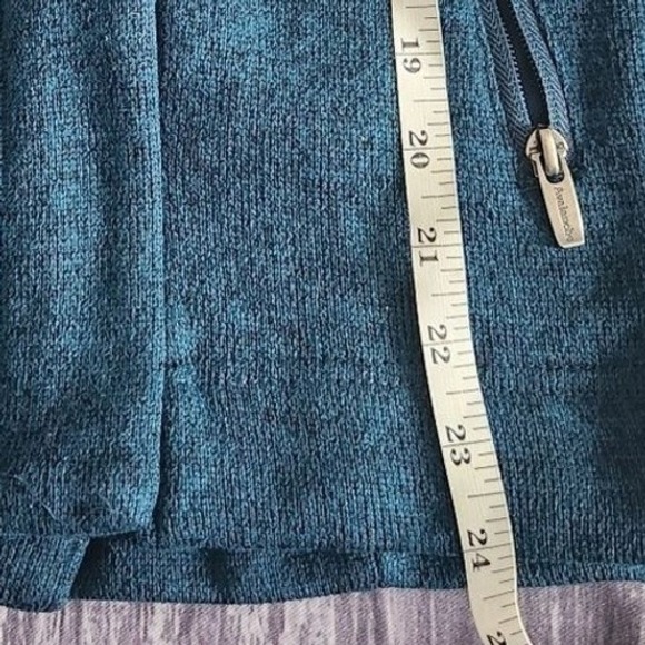 Avalanche Teal Blue Fleece Jacket Mock Neck Zip Front Asymmetrical Size S - Picture 5 of 9
